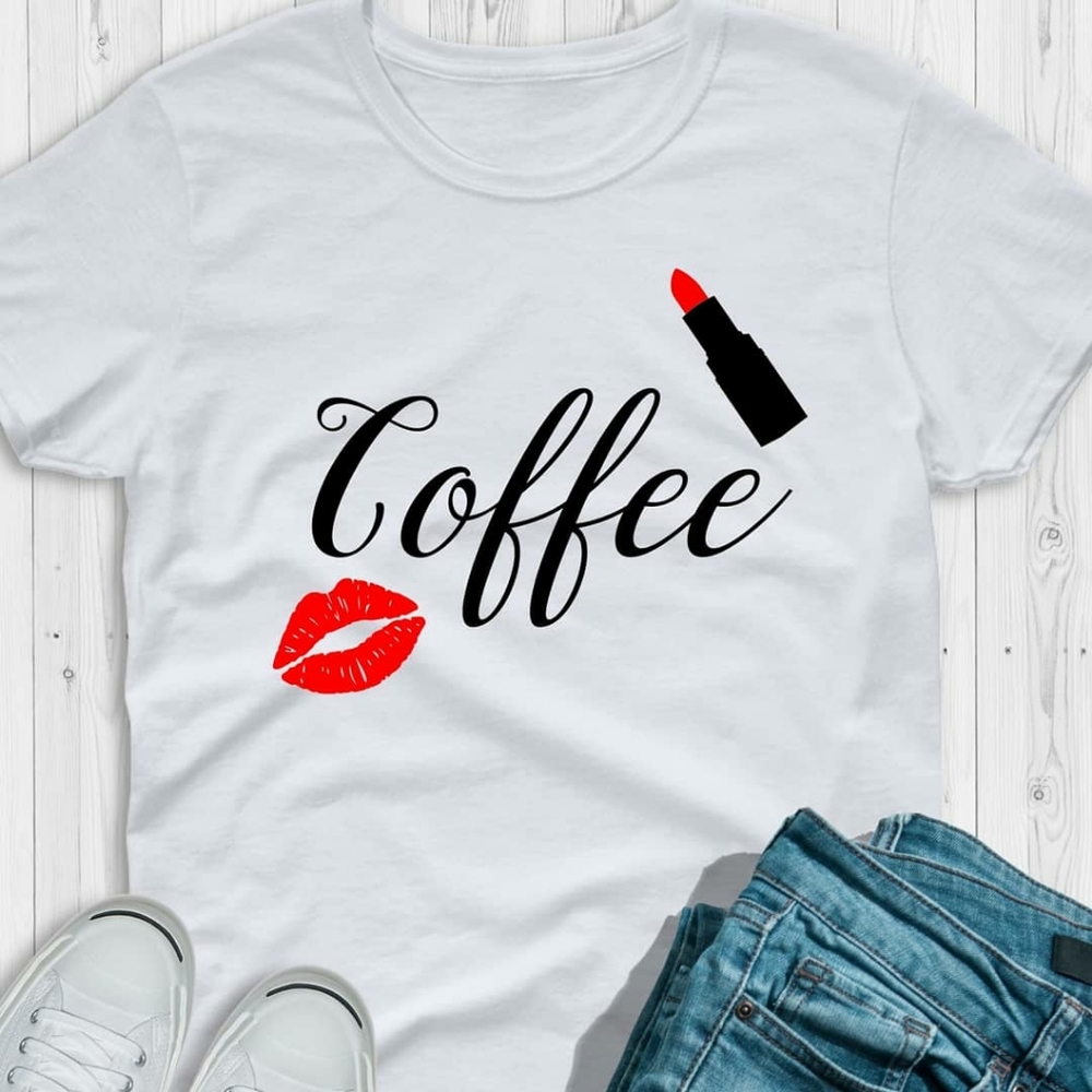 White Coffee and Lipstick T-shirt